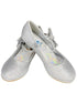 Lito Girls Silver Side Bow Adjustable Strap Pearl Dress Shoes 10 Toddler-6 Kids - SophiasStyle.com